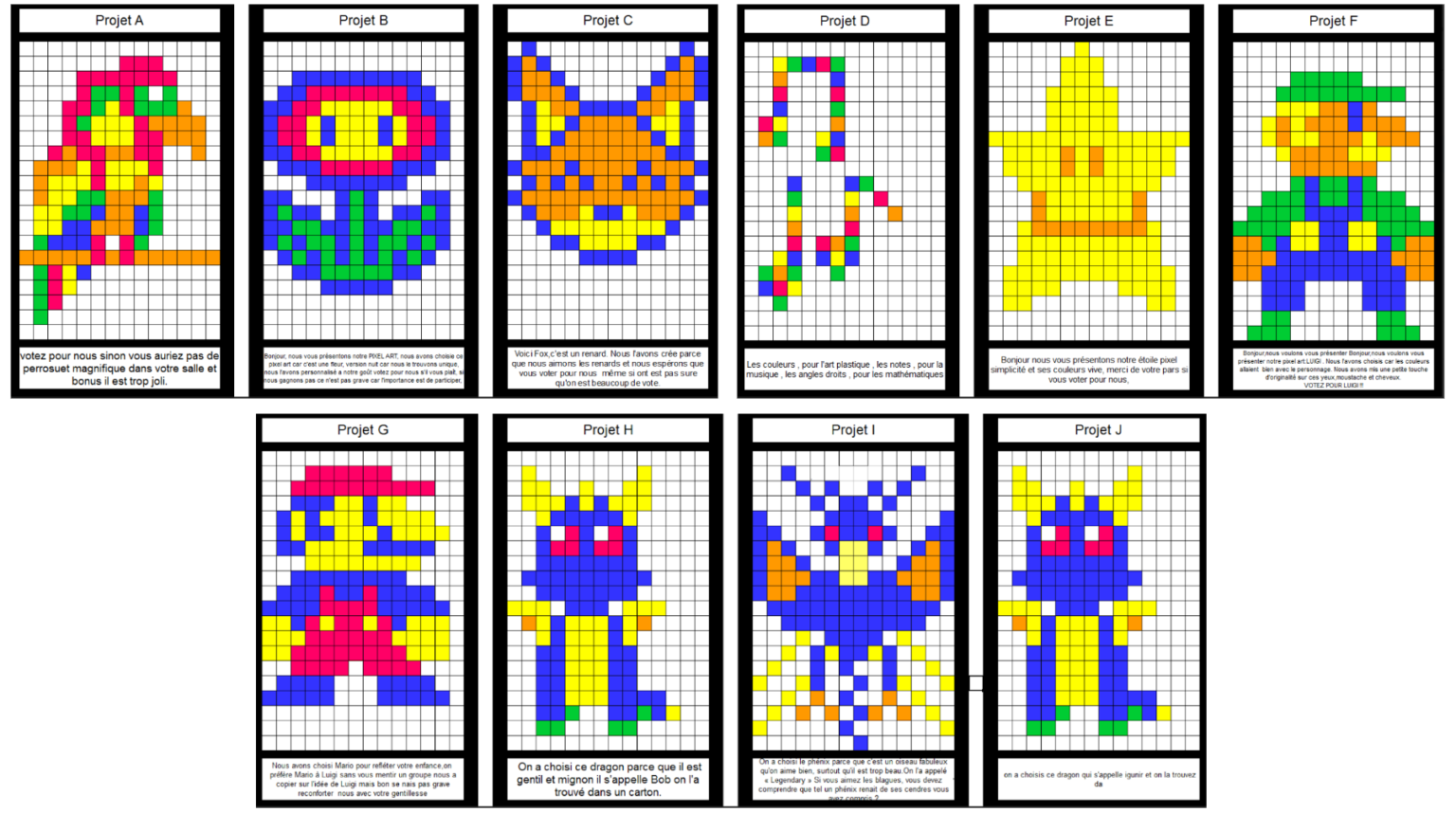 Pixel Art 6eme Page De Garde Les 6e et le Pixel Art – Site Internet du Collège COLETTE
