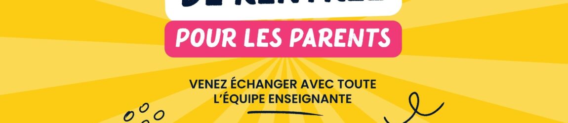 Affiche réunions de rentrée